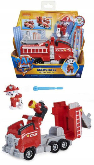 Psi Patrol Zestaw Figurka Deluxe Marshall + Pojazd