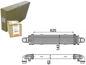 Intercooler Mercedes C-klasa 07- Behr Hella
