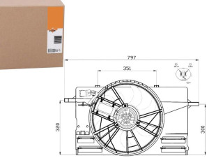Wentylator Chłodnicy Volvo C30 S40 V50 04- Nrf