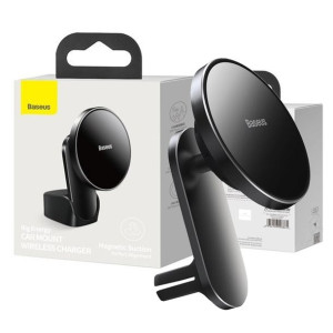 Baseus Big Energy Uchwyt samochodowy z indukcją MagSafe iPhone 15W Czarny