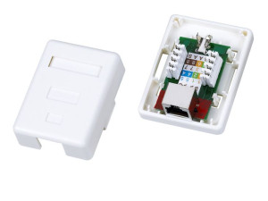 Gniazdo natynkowe STP kat.5e 1xRJ45 ALANTEC - ALANTEC