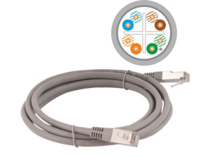 Patch-cord F/UTP kat.6 PVC 10.0m ALANTEC - ALANTEC