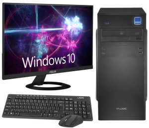 Zestaw Pc M4 G2030/gt730/p16/s512 Windows 10 Pro Pl + Monitor + Akcesoria