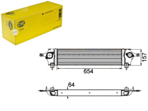 Intercooler Nissan X-trail 07- Hella