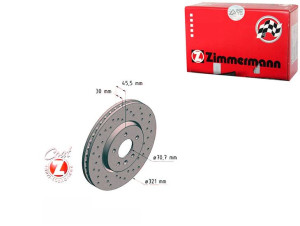 Tarcze Hamulcowe 2szt Opel Astra J 11- Zimmermann