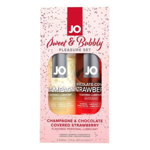 Lubrykant Sweet & Bubble Set Champagne Chocolate Covered Strawberry System