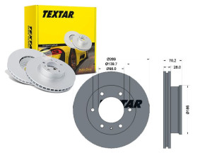 Tarcze Hamulcowe 2szt. Ford Ranger Mazda Bt-50 2.5