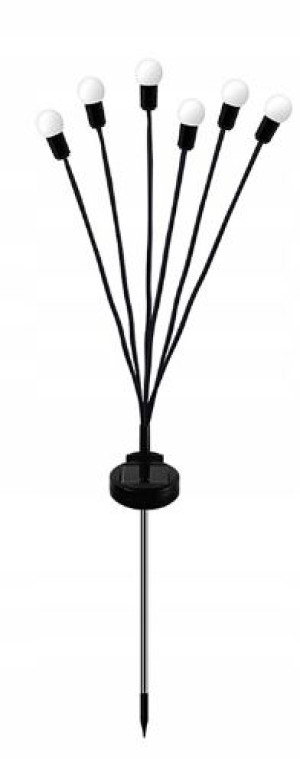 Lampa solarna wbijana kuleczki LED ogrodowa BIAŁA