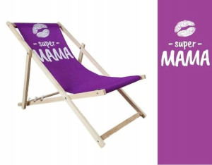 Leżak Drewniany premium SUPER MAMA