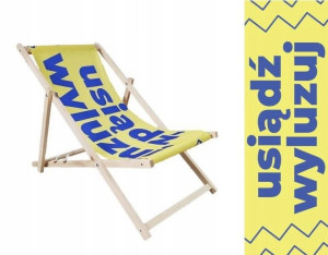 Leżak Drewniany premium USIĄDŹ, WYLUZUJ