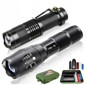 2x LATARKA Taktyczna LED CREE XM-L T6 i Q5 ZOOM