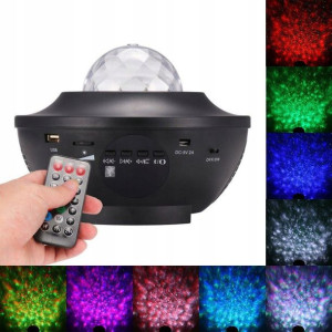 Projektor Gwiazd Led Zmiana Kolorów Pilot