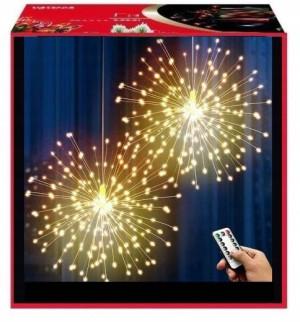 Ozdoba Gwiazda Dmuchawiec 180 led ciepła fireworks
