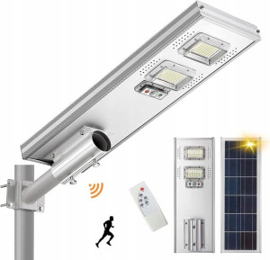 LAMPA ULICZNA LED SOLARNA 1200W OGRODOWA aluminium