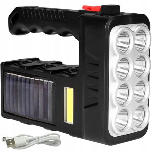 Latarka Turystyczna Solarna Akumulatorowa 8x Led