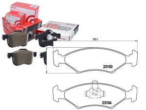 Klocki Hamulcowe Ford Fiesta 95-00 Brembo