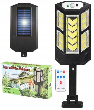 Lampa Solarna 249 Led Czujnik Ruchu Zmierzchu