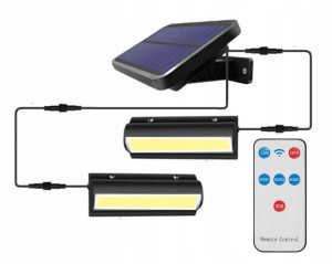 2x Lampa Solarna Czujnik Zmierzchu 30led 3m Kabel
