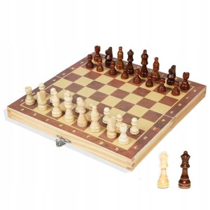 Szachy Drewniane Klasyczne Drukowane 35x35