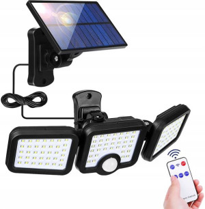 Lampa Solarna Zewnętrzna Z Panelem Kabel 5m