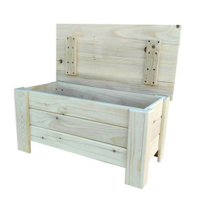 Skrzynia Ogrodowa Drewniana Ławka 350l 142x50x50