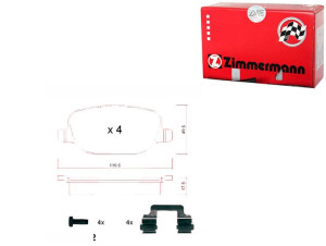 Klocki Hamulcowe Alfa Romeo 159 05- Tył Zimmermann