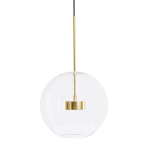 Lampa wisząca CAPRI złota - 60 LED, aluminium, szkło
