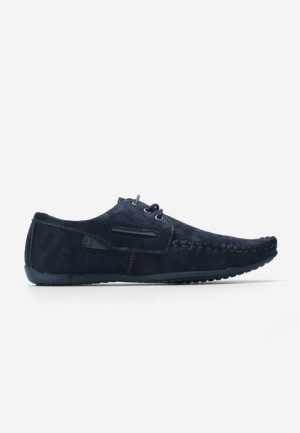 Buty męskie wizytowe półbuty eleganckie granatowe 2 Toussaint Granatowy 45