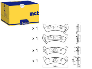 Klocki Hamulcowe Jeep Grand Cherokee -99 Tył Metel