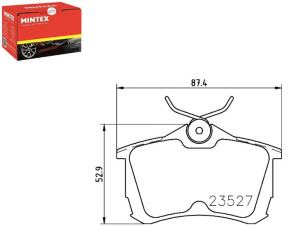 Klocki Hamulcowe Mintex 43022s1ae30 43022s1ae02 43