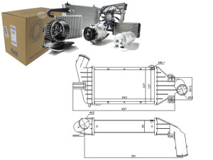 Intercooler Opel Astra G 1.7d/2.2 02.98-04.05 Niss