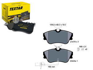 Klocki Hamulcowe Vw Przód T4 09 90 15 Textar