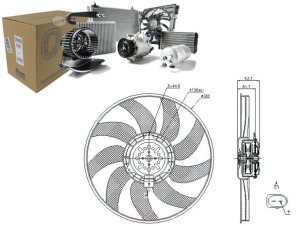 Wentylator Chłodnicy Audi A4 A4 Allroad A5 A6 A7 Q