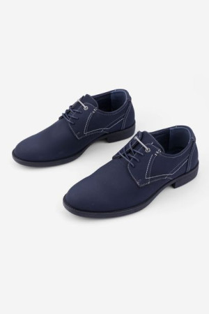 Buty męskie wizytowe półbuty eleganckie  granatowe 3 Sault Granatowy 40