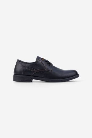 Buty męskie wizytowe półbuty eleganckie czarne 1 Sault 42 Czarny