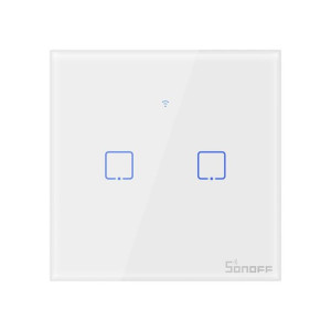 Dotykowy włącznik światła WiFi Sonoff T0 EU TX (2-kanałowy)