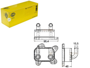 Chłodnica Oleju Hella 97223705 650616 156005n Ol35