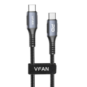 Kabel USB-C do USB-C Vipfan P07, 60W, PD, 1.2m (czarny)