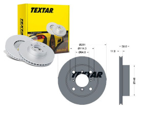 Tarcze Hamulcowe 2szt Suzuki Przód Swift 89-01 Tex