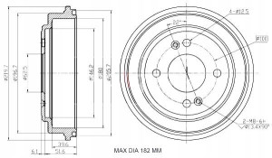 Bębny Ham. 2szt Hyundai T. Getz Maxgear