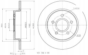 Tarcze Ham. 2szt Ford T. Focus 11- Z Powłoką Antykorozyjną Maxgear