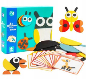 Układanka drewniana puzzle drewniane Montessori