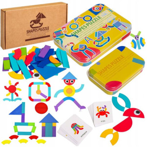 Układanka drewniana puzzle drewniane Montessori