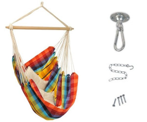 Zestaw Huśtawka Fotel Wiszący Brasil Rainbow + Hak Sufitowy Powerhook