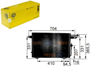 Skraplacz Klimatyzacji Vw A100 A6 -97 Hella