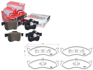Klocki Hamulcowe Jeep Cherokee 88-96 Brembo