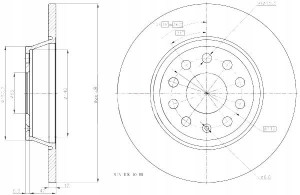 Tarcze Ham. 2szt Vw T. Golf5 A3 Passat05- Octavia 282mm Maxgear