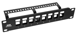 Patch panel 10" PP8EM - 8-portów keystone