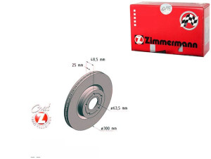 Tarcze Hamulcowe 2szt Ford Focus Ii 04- Zimmermann