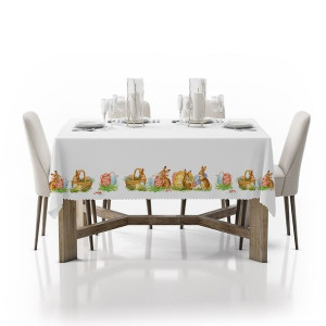 Plamoodporny Obrus świąteczny na stół Wielkanocny 140x300 D549-984-01wp zaj